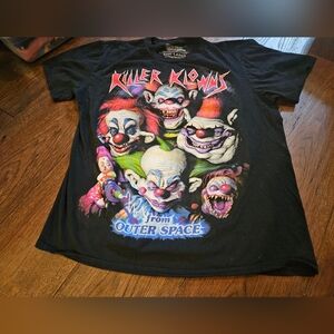 Terror Threads Mens L Halloween Killer Klown From Outer Space Short Sleeve Shirt